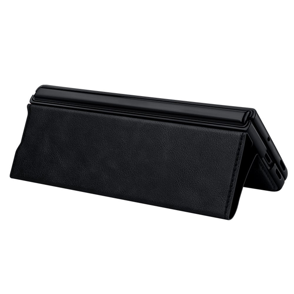 SULADA For Oppo Find N Protective Case PU Leather+PC Cover Anti-Drop Stand Phone Case