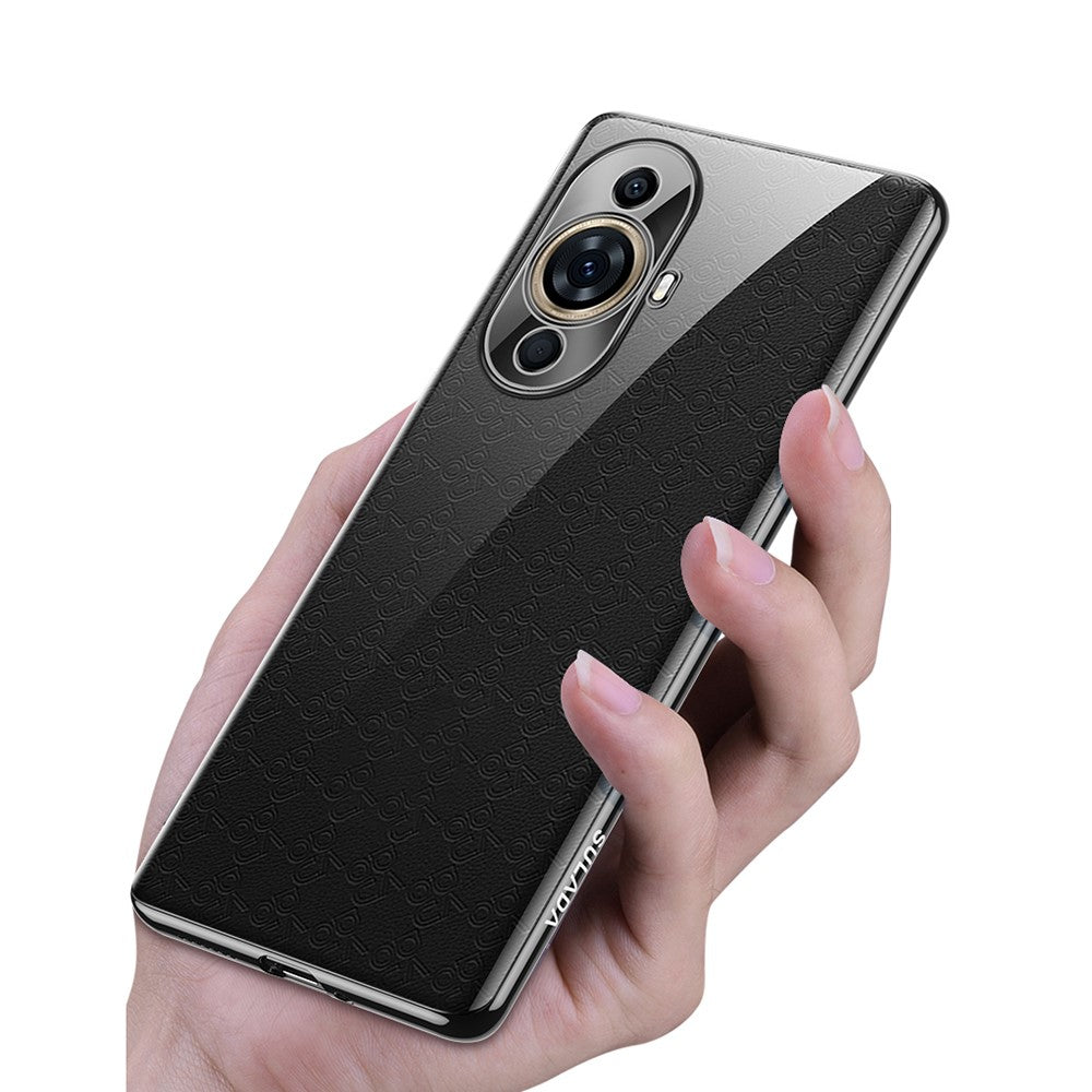 SULADA Elektropläterande mobilskal för Huawei Nova 11 / Nova 12s 4G / Nova 12 Lite 4G Rak Kant Genomskinligt Reptåligt TPU-Skal