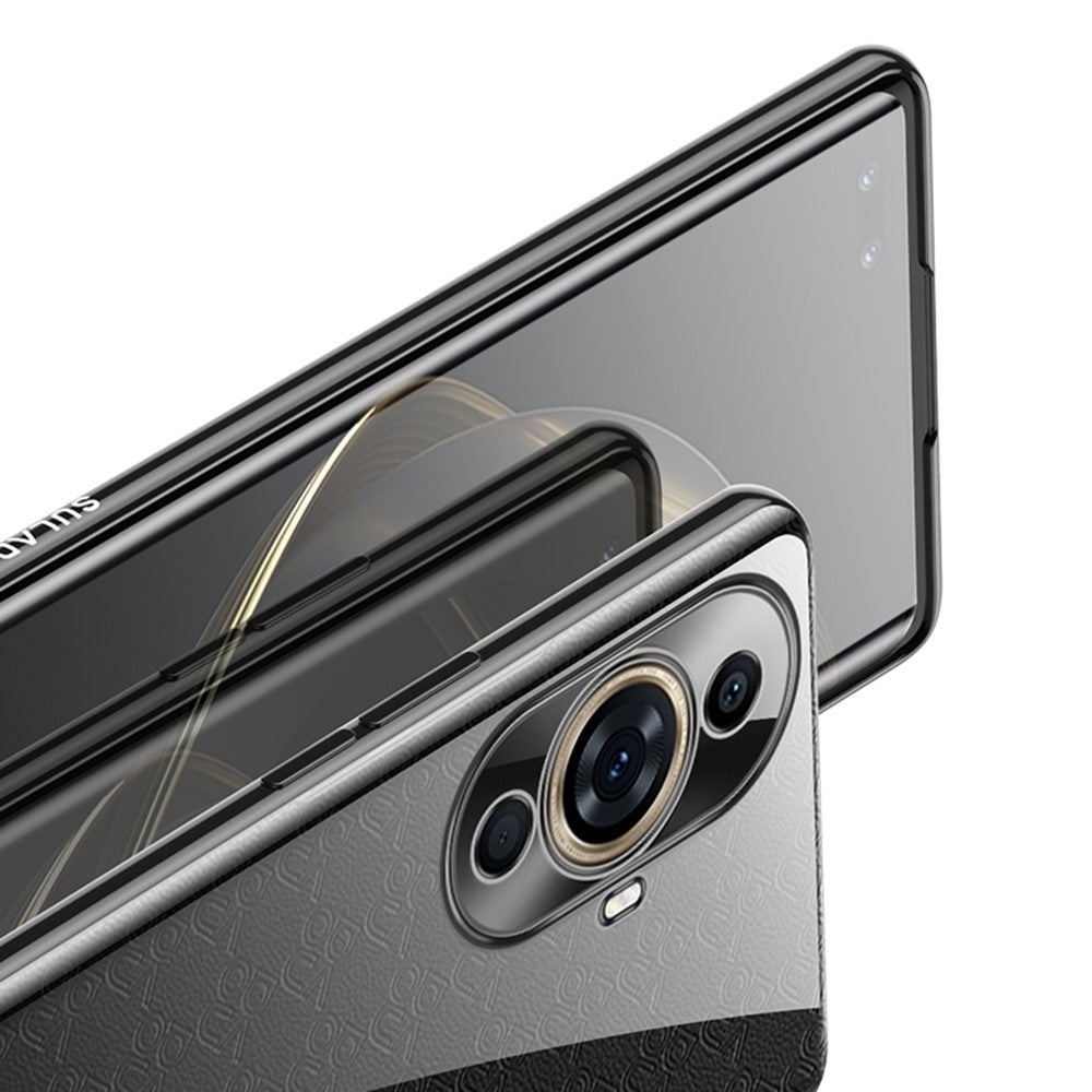 SULADA Elektropläterande mobilskal för Huawei Nova 11 / Nova 12s 4G / Nova 12 Lite 4G Rak Kant Genomskinligt Reptåligt TPU-Skal