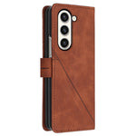 For Samsung Galaxy Z Fold5 5G Leather Case with Shoulder Strap Wallet Stand Phone Cover