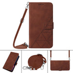 For Samsung Galaxy Z Fold5 5G Leather Case with Shoulder Strap Wallet Stand Phone Cover