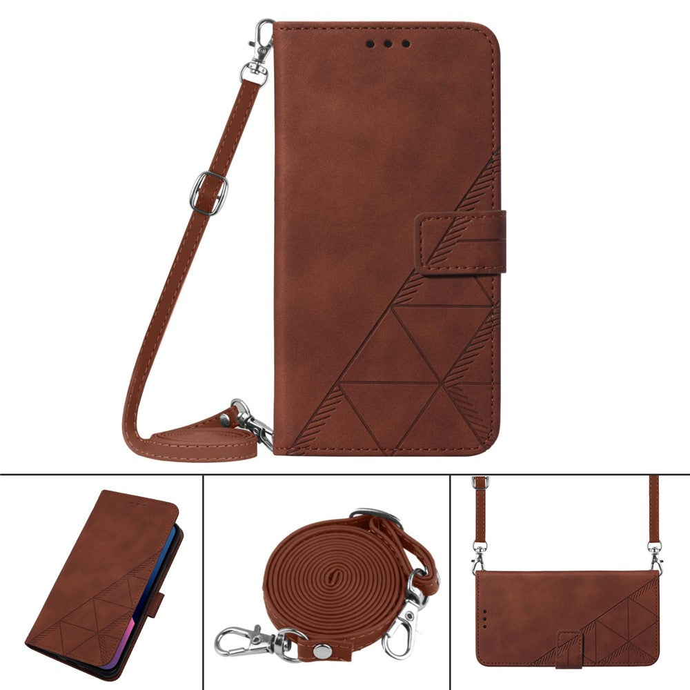 For Samsung Galaxy Z Fold5 5G Leather Case with Shoulder Strap Wallet Stand Phone Cover