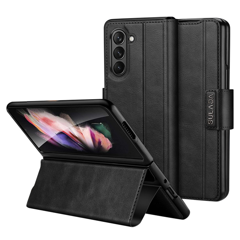 SULADA For Samsung Galaxy Z Fold5 5G PU Leather Protective Cover Anti-drop Stand Phone Case