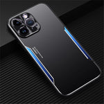 For iPhone 12 Pro Max 6.7 inch Aluminium Alloy + TPU Phone Case Anti-Scratch Cellphone Shell