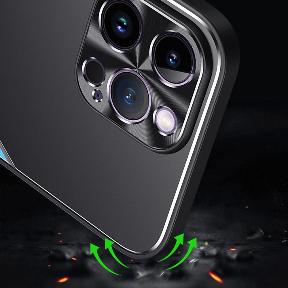 For iPhone 12 Pro Max 6.7 inch Aluminium Alloy + TPU Phone Case Anti-Scratch Cellphone Shell