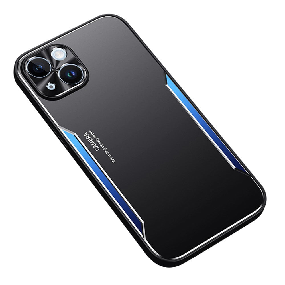 Bagcover til iPhone 13 6.1 tommer, aluminiumslegering + TPU telefoncover, anti-fald mobiltelefoncover