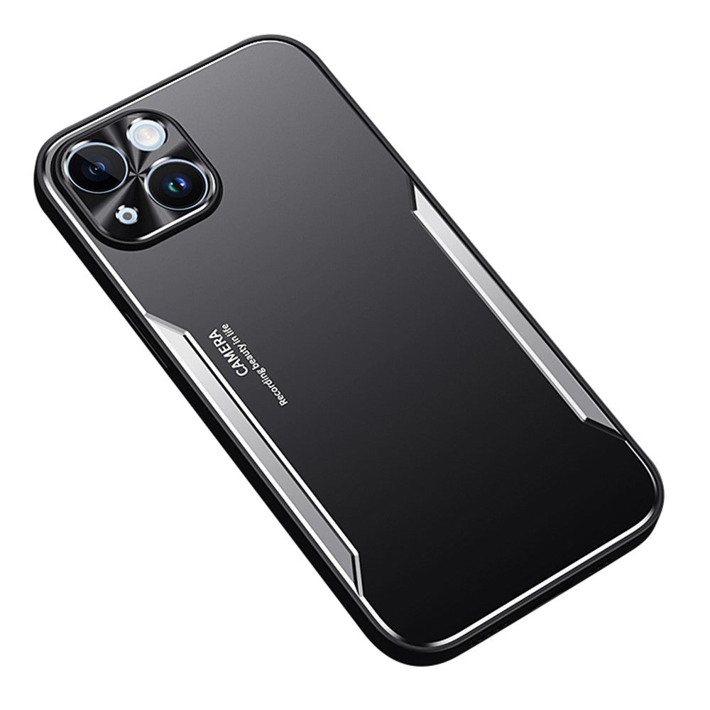 Back Cover for iPhone 13 6.1 inch Aluminium Alloy + TPU Phone Case Anti-fall Cellphone Shell