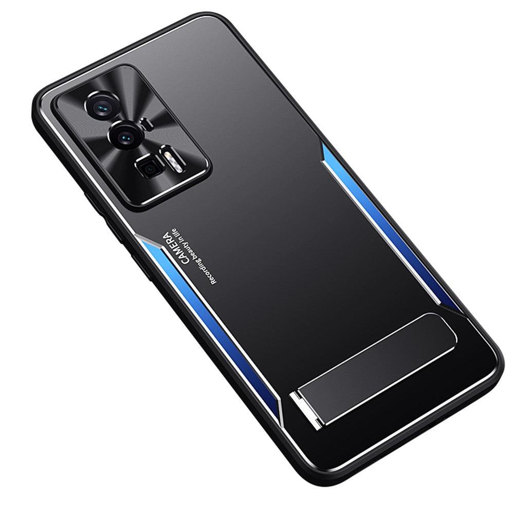 Xiaomi Poco F5 Pro 5G / Redmi K60 5G / K60 Pro 5G Stativ mobilskal TPU + Aluminiumlegeringsskal