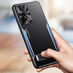 Xiaomi Poco F5 Pro 5G / Redmi K60 5G / K60 Pro 5G Stativ mobilskal TPU + Aluminiumlegeringsskal