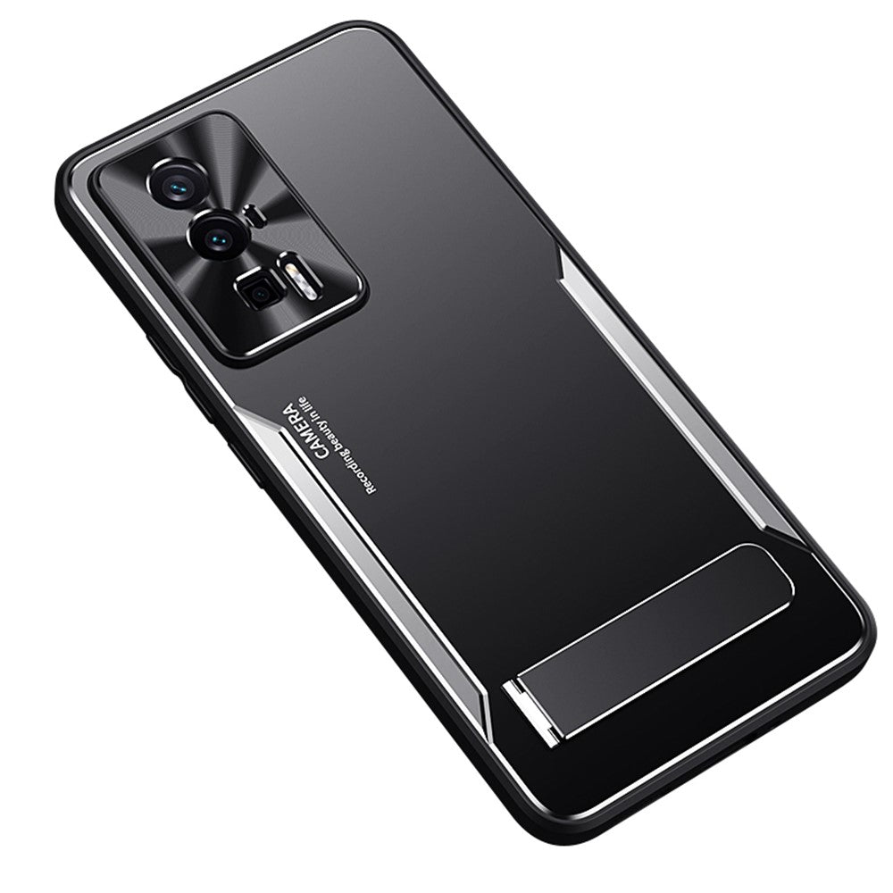 Xiaomi Poco F5 Pro 5G / Redmi K60 5G / K60 Pro 5G Stativ mobilskal TPU + Aluminiumlegeringsskal