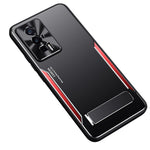 Xiaomi Poco F5 Pro 5G / Redmi K60 5G / K60 Pro 5G Stativ mobilskal TPU + Aluminiumlegeringsskal