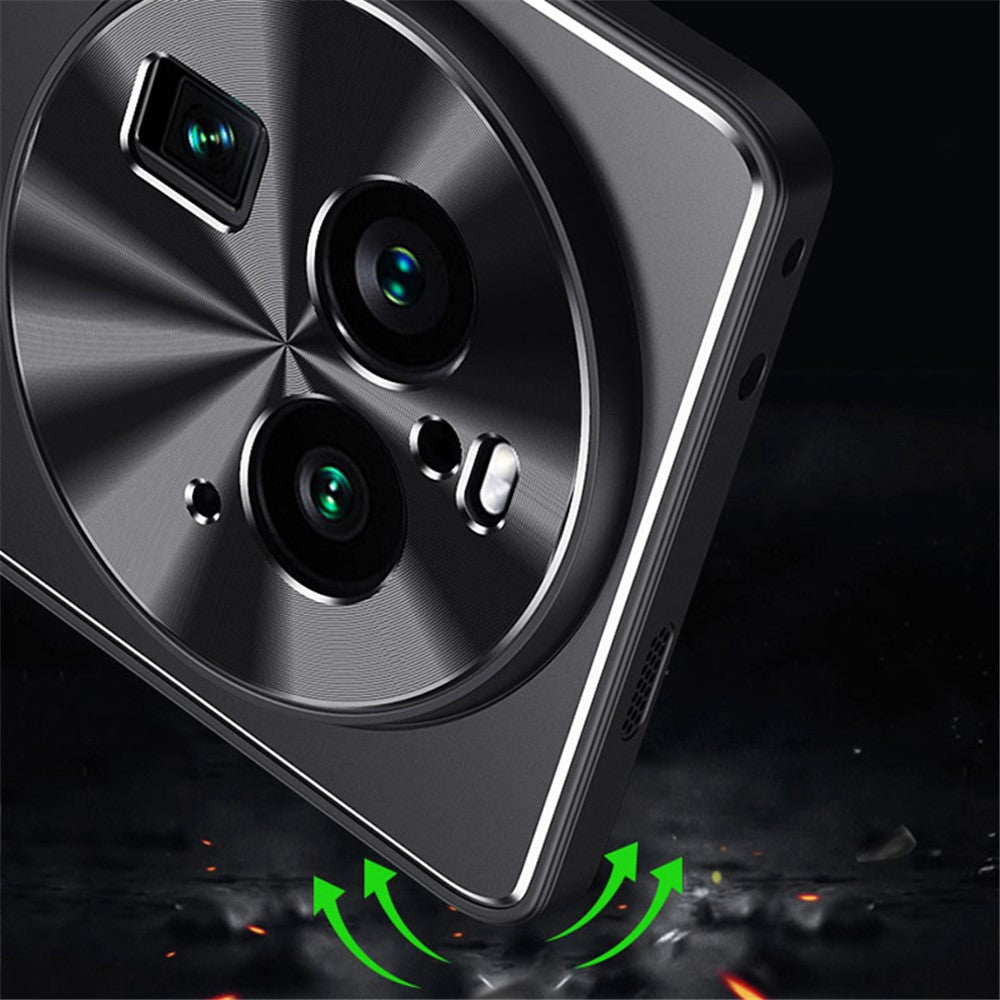 For Oppo Find X6 Pro Phone Case Aluminum Alloy + TPU Slim Case Protective Anti-Drop Phone Cover