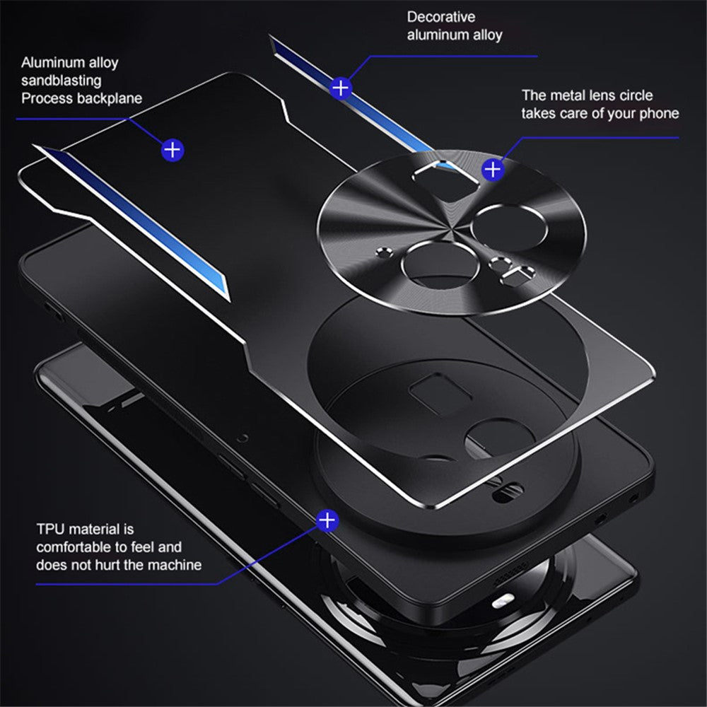 For Oppo Find X6 Pro Phone Case Aluminum Alloy + TPU Slim Case Protective Anti-Drop Phone Cover