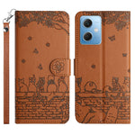 For Xiaomi Redmi Note 12 5G (China) / (India) / (Global) / Poco X5 5G Stand Wallet Leather Case Imprinted Phone Cover with Strap