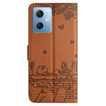 For Xiaomi Redmi Note 12 5G (China) / (India) / (Global) / Poco X5 5G Stand Wallet Leather Case Imprinted Phone Cover with Strap