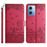 For Xiaomi Redmi Note 12 5G (China) / (India) / (Global) / Poco X5 5G Stand Wallet Leather Case Imprinted Phone Cover with Strap