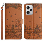 For Xiaomi Redmi Note 12 Pro 5G / 12 Pro Speed 5G / Poco X5 Pro 5G Imprinted PU Leather Phone Case Wallet Stand Cover with Strap