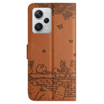 For Xiaomi Redmi Note 12 Pro 5G / 12 Pro Speed 5G / Poco X5 Pro 5G Imprinted PU Leather Phone Case Wallet Stand Cover with Strap