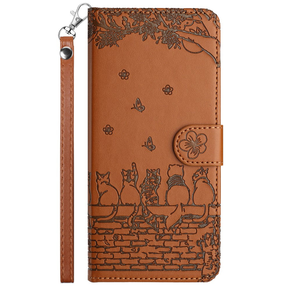 For Xiaomi Redmi Note 12 Pro 5G / 12 Pro Speed 5G / Poco X5 Pro 5G Imprinted PU Leather Phone Case Wallet Stand Cover with Strap