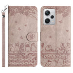For Xiaomi Redmi Note 12 Pro 5G / 12 Pro Speed 5G / Poco X5 Pro 5G Imprinted PU Leather Phone Case Wallet Stand Cover with Strap