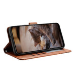 Stand Wallet Phone Leather Cover for Samsung Galaxy A54 5G , Imprinted Wall Cats Phone Case with Strap