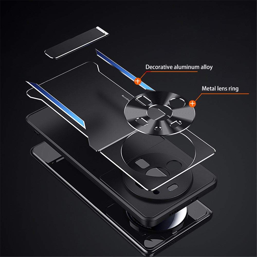 Anti-Scratch Phone Case For Xiaomi 12S Ultra 5G , Cell Phone Shell TPU+Aluminium Alloy Cover with Kickstand