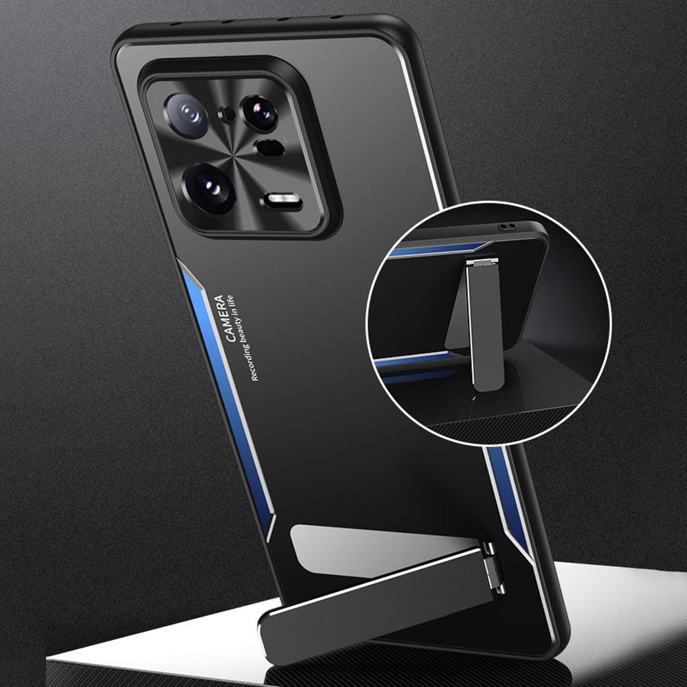 TPU+Aluminium Alloy Phone Case for Xiaomi 13 Pro 5G , Kickstand Anti-Scratch Phone Cover