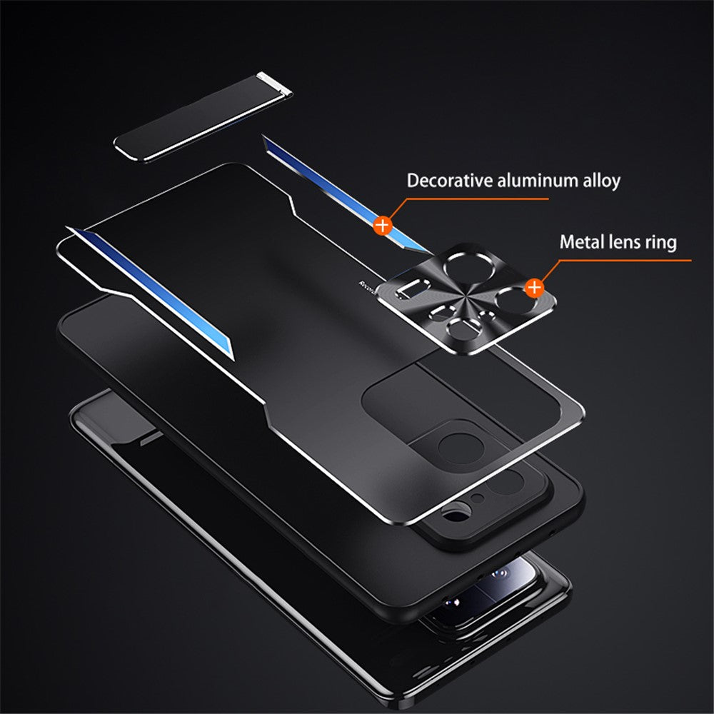 TPU+Aluminium Alloy Phone Case for Xiaomi 13 Pro 5G , Kickstand Anti-Scratch Phone Cover