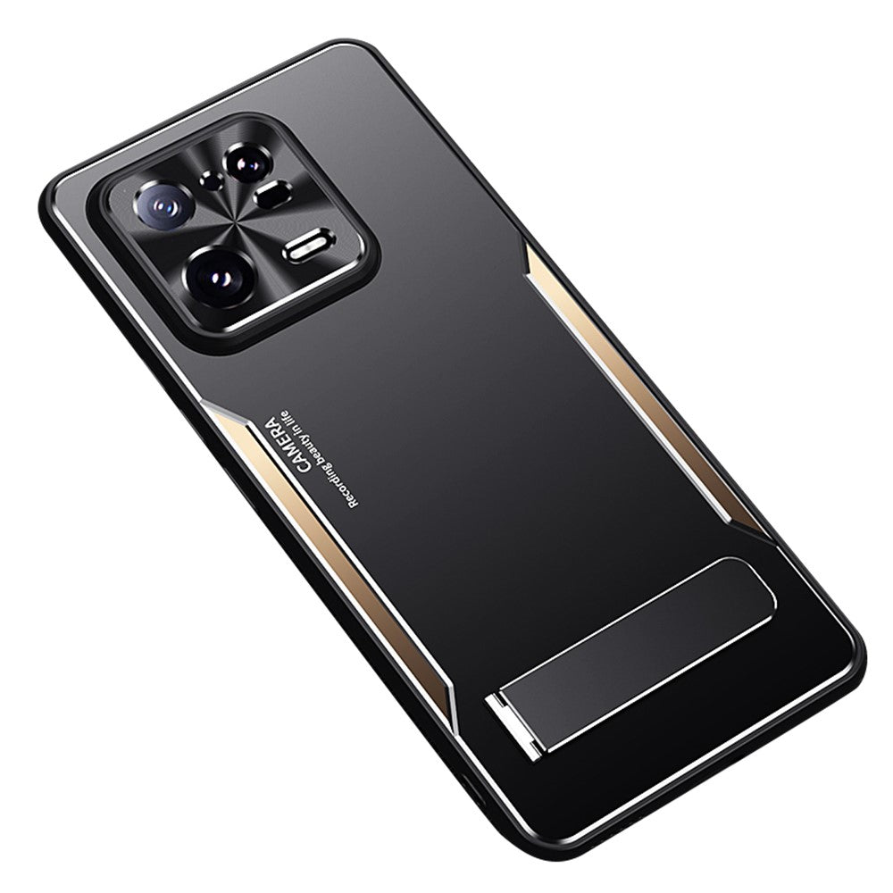 TPU+Aluminium Alloy Phone Case for Xiaomi 13 Pro 5G , Kickstand Anti-Scratch Phone Cover