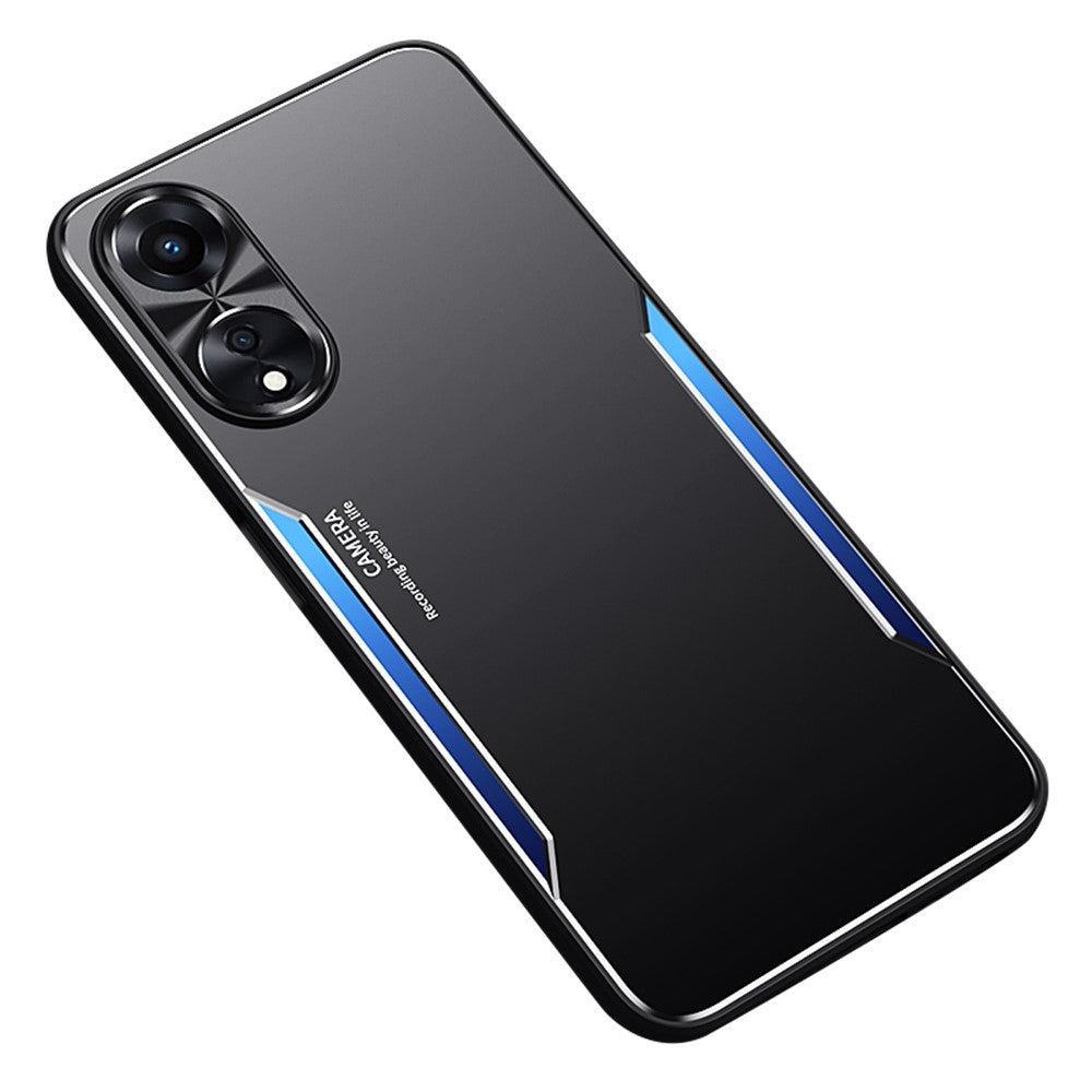 For Oppo A58 5G Slim-fit Mobile Phone Case Aluminum Alloy Soft TPU Raised Edge Protection Cover