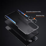 For Oppo A58 5G Slim-fit Mobile Phone Case Aluminum Alloy Soft TPU Raised Edge Protection Cover