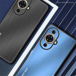 For Huawei nova 11 Pro / nova 11 Ultra Aluminium Alloy Back + TPU Frame Phone Case Brushed Cover