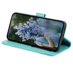 For iPhone 15 Plus Mandala Flower Imprint Protective Case PU Leather Wallet Stand Phone Cover with Strap
