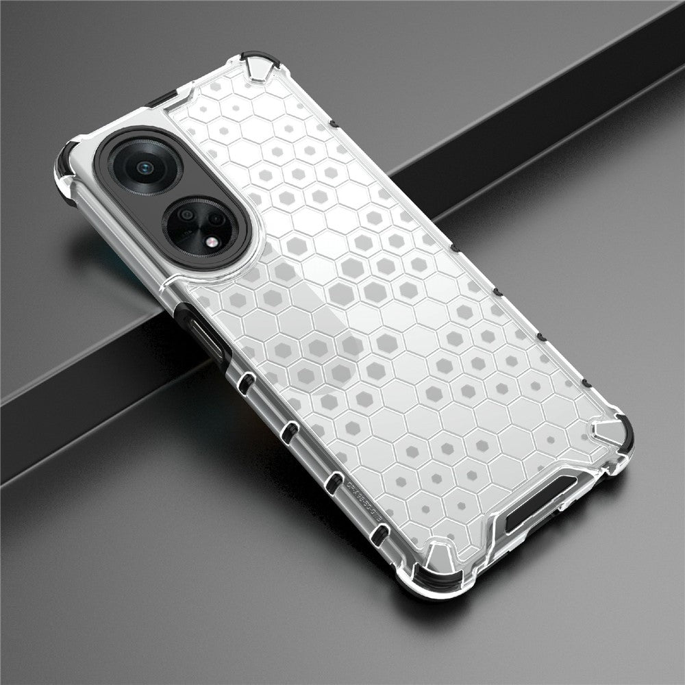 For Oppo A98 5G Anti-drop Phone Case TPU+PC Honeycomb Texture Cover