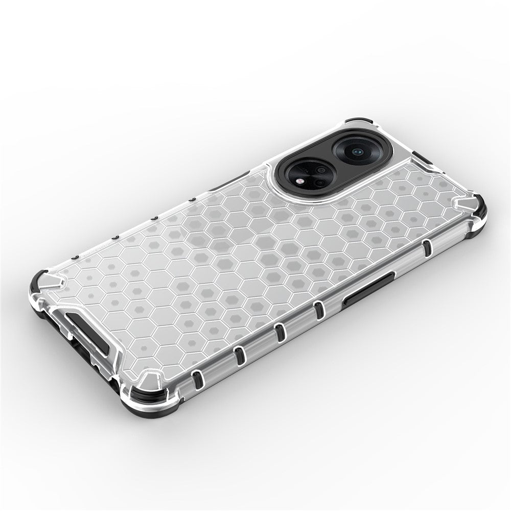 For Oppo A98 5G Anti-drop Phone Case TPU+PC Honeycomb Texture Cover