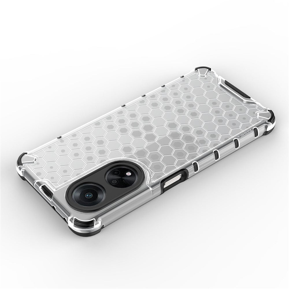 For Oppo A98 5G Anti-drop Phone Case TPU+PC Honeycomb Texture Cover