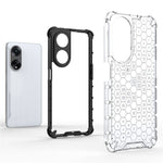 For Oppo A98 5G Anti-drop Phone Case TPU+PC Honeycomb Texture Cover