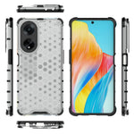 For Oppo A98 5G Anti-drop Phone Case TPU+PC Honeycomb Texture Cover
