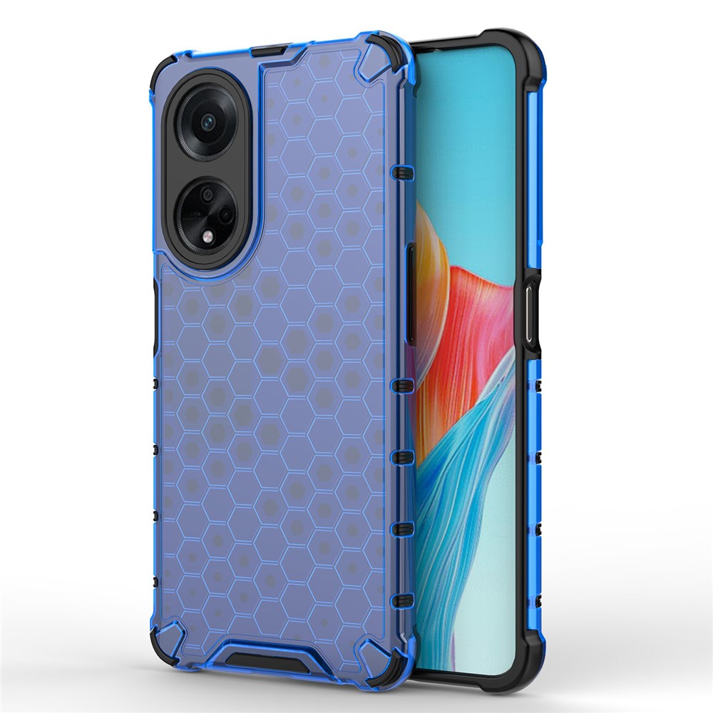 For Oppo A98 5G Anti-drop Phone Case TPU+PC Honeycomb Texture Cover