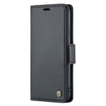 CASEME 023 Series Stand Leather Phone Case for iPhone 11 Pro , RFID Blocking Litchi Texture Wallet Cover