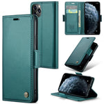 CASEME 023 Series Stand Leather Phone Case for iPhone 11 Pro , RFID Blocking Litchi Texture Wallet Cover