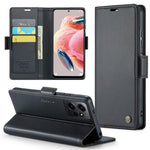 Läderfodral för Xiaomi Redmi Note 12 4G CASEME 023 RFID-blockerande mobilskal med 3 kortplatser