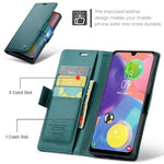 Til Samsung Galaxy A70 / A70s læderetui CASEME 023 RFID-blokerende mobildæksel med 3 kortpladser