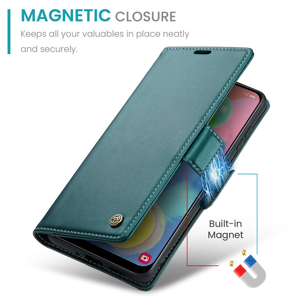 Til Samsung Galaxy A70 / A70s læderetui CASEME 023 RFID-blokerende mobildæksel med 3 kortpladser