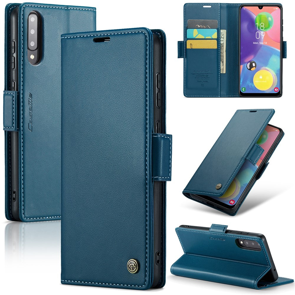 Til Samsung Galaxy A70 / A70s læderetui CASEME 023 RFID-blokerende mobildæksel med 3 kortpladser