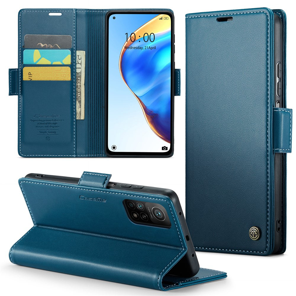 Xiaomi Mi 10T 5G / Mi 10T Pro 5G / Redmi K30S Läderfodral CASEME 023 RFID-blockerande 3-kortsfack Mobilskal