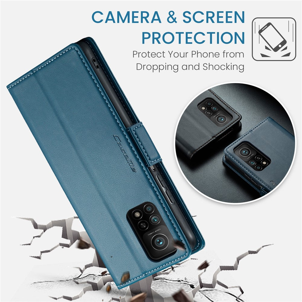 Xiaomi Mi 10T 5G / Mi 10T Pro 5G / Redmi K30S Läderfodral CASEME 023 RFID-blockerande 3-kortsfack Mobilskal