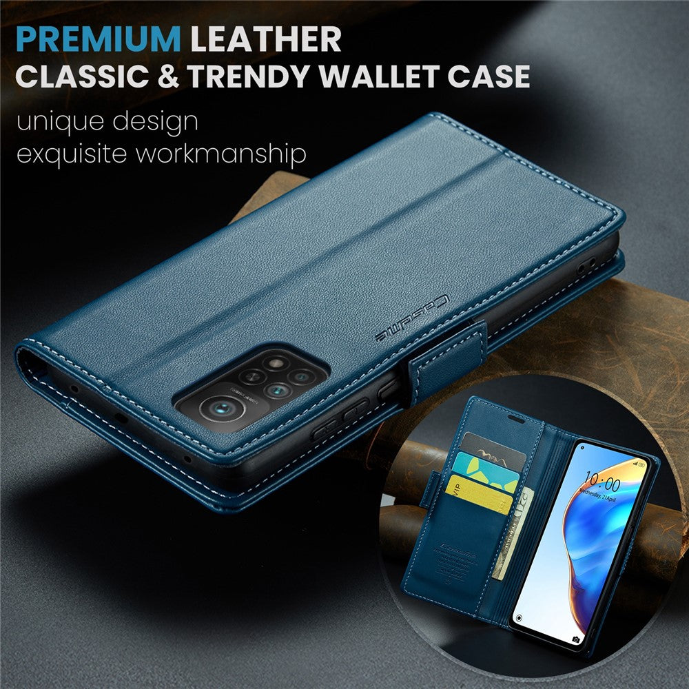 Xiaomi Mi 10T 5G / Mi 10T Pro 5G / Redmi K30S Läderfodral CASEME 023 RFID-blockerande 3-kortsfack Mobilskal