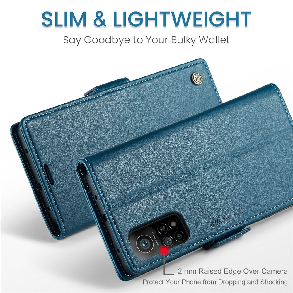 Xiaomi Mi 10T 5G / Mi 10T Pro 5G / Redmi K30S Läderfodral CASEME 023 RFID-blockerande 3-kortsfack Mobilskal