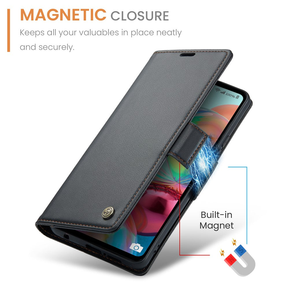For Samsung Galaxy A71 4G SM-A715 Leather Case CASEME 023 RFID Blocking 3 Card Slot Mobile Cover
